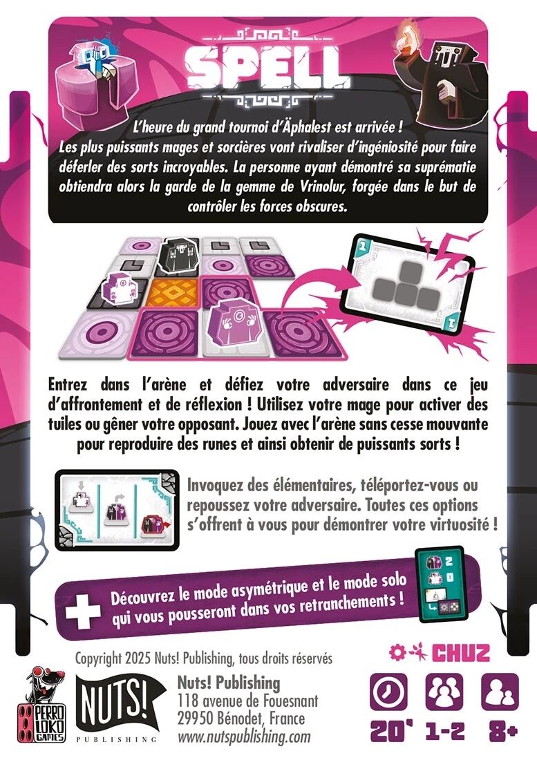 Spell — le jeu installe (vue 1)