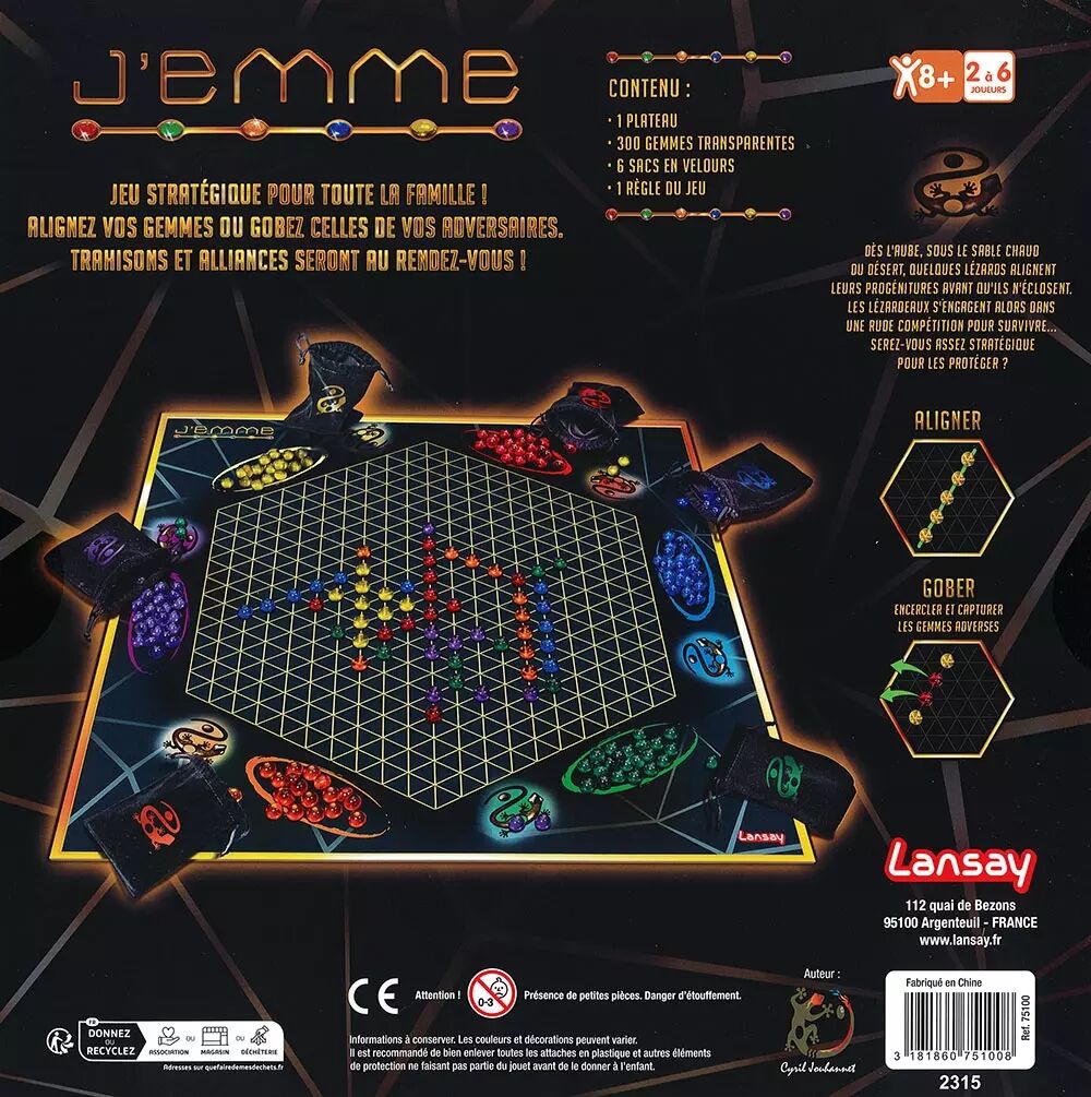 J’emme — le jeu installe (vue 1)